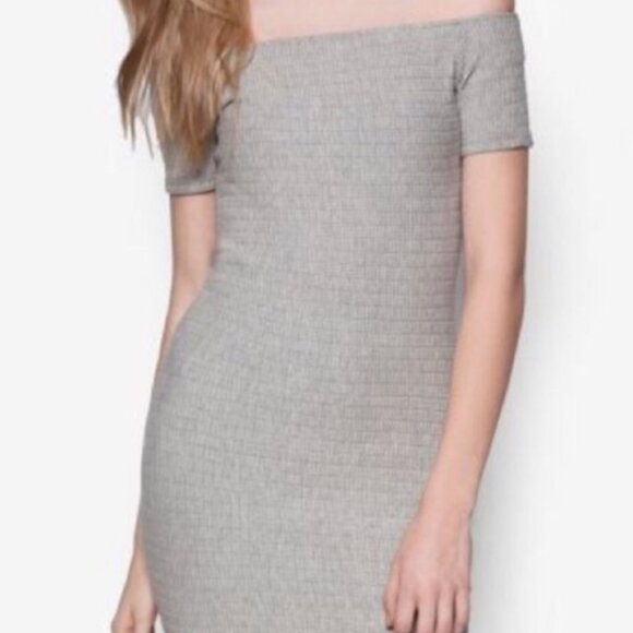 Topshop Cotton Off the Shoulder Dress - Picture 5 of 5